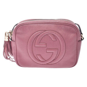 GUCCI Soho Disco Bag Purple Leather Shoulder